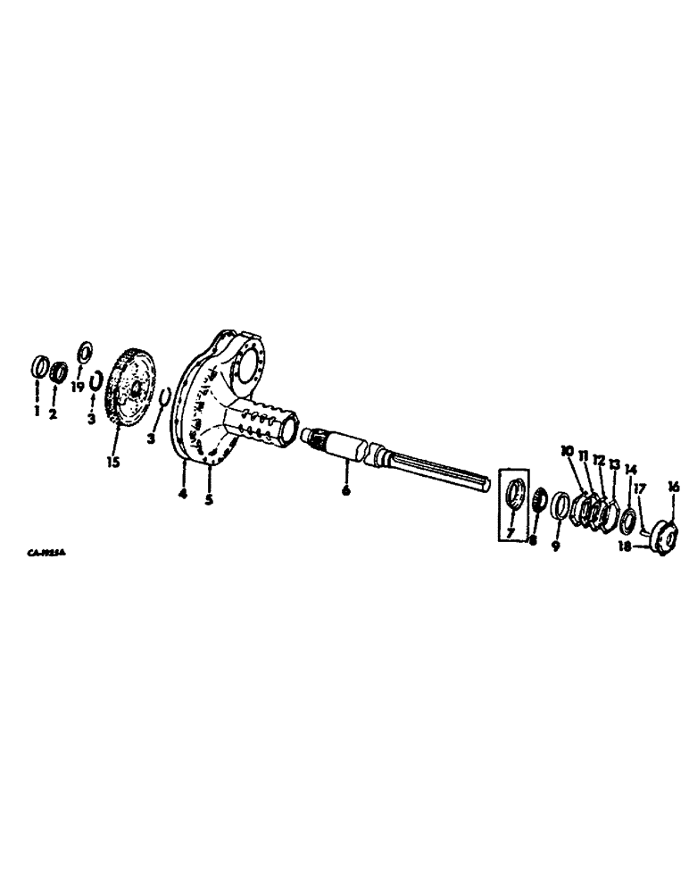 Схема запчастей Case IH 4586 - (07-22) - DRIVE TRAIN, AXLES AND CARRIER (04) - Drive Train