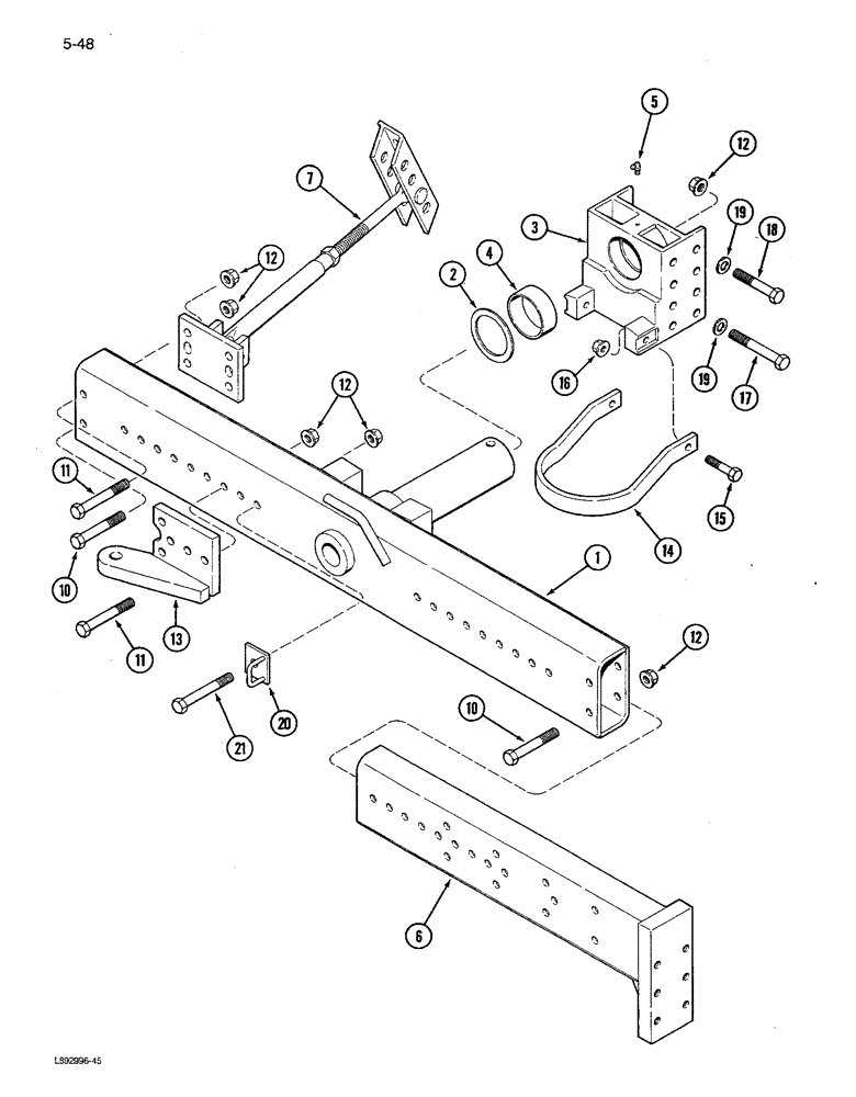 Схема запчастей Case IH 1680 - (5-048) - STEERING AXLE AND EXTENSIONS, POWER GUIDE AXLE (04) - STEERING