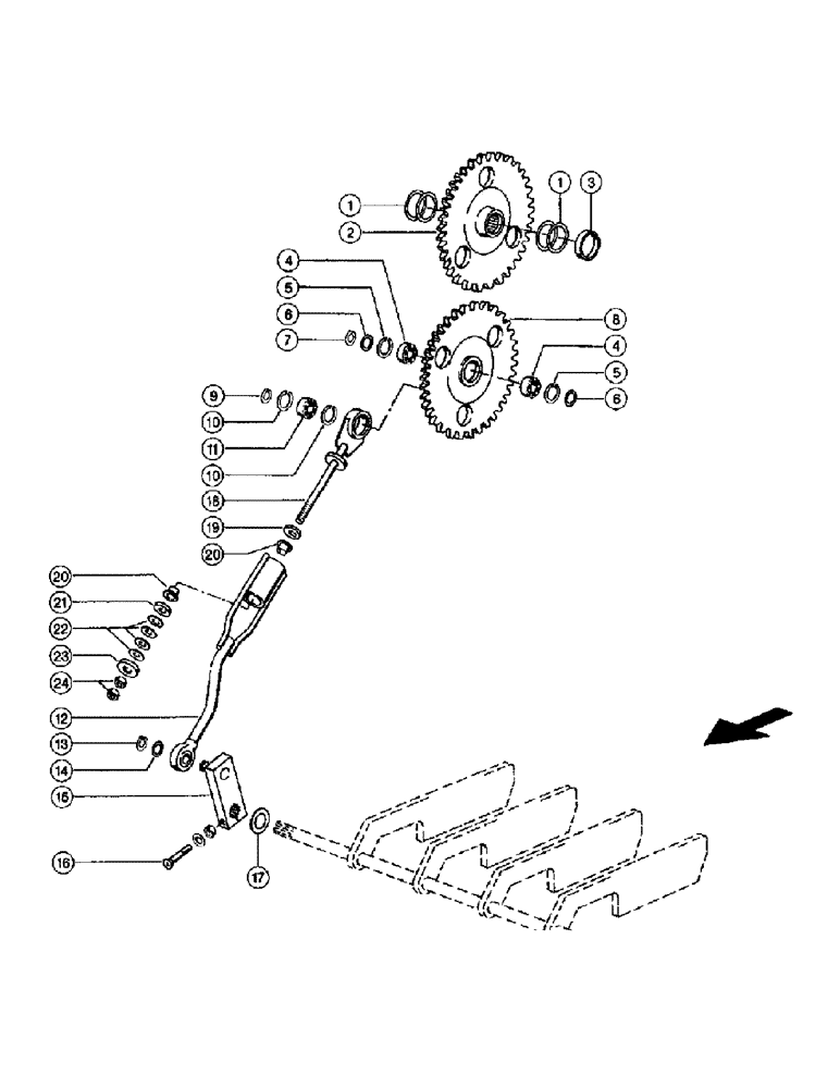 Схема запчастей Case IH 110 - (014[A]) - GRID DRIVE, FROM SERIAL NO. 04400305 (03) - DRIVES