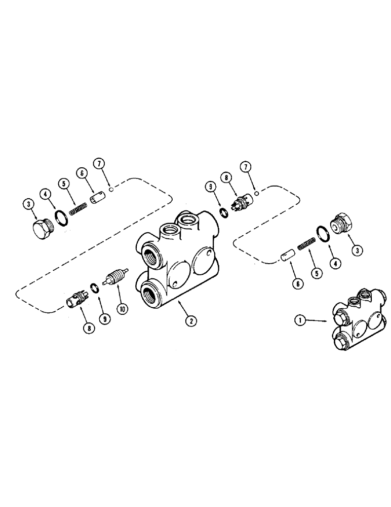 Схема запчастей Case IH 2470 - (166) - REAR STEERING CHECK VALVE ASSEMBLY (05) - STEERING