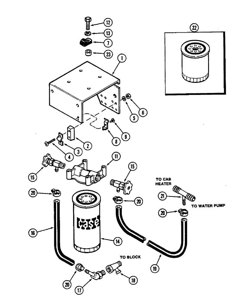 Схема запчастей Case IH 2290 - (2-006) - WATER FILTER KITS, 504BDT DIESEL ENGINE (02) - ENGINE