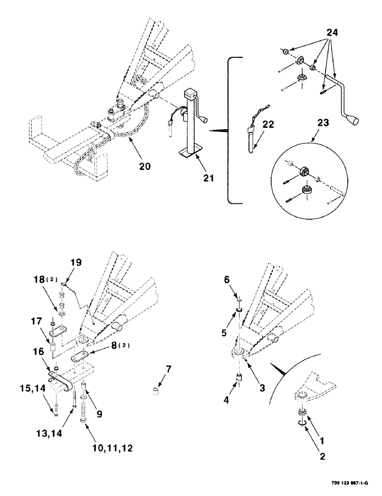 Схема запчастей Case IH 8575 - (2-02) - HITCH AND JACK ASSEMBLY Driveline