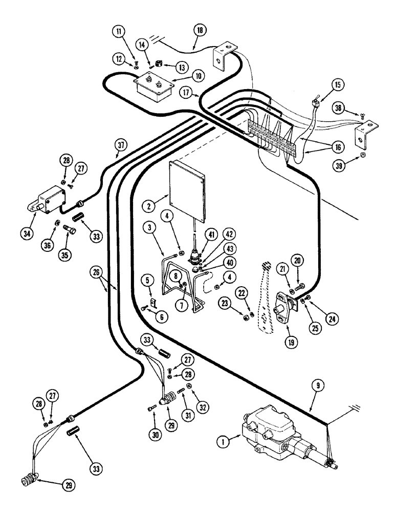 Схема запчастей Case IH 4690 - (4-116) - ELECTRIC HITCH WIRING, P.I.N. 8860450 AND AFTER (04) - ELECTRICAL SYSTEMS