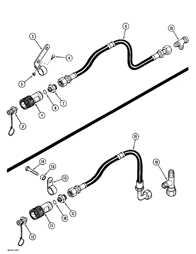 Схема запчастей Case IH 9380 QUADTRAC - (8-092) - HYDRAULIC MOTOR OIL RETURN KIT, PRIOR TO P.I.N. JEE0071001 (08) - HYDRAULICS