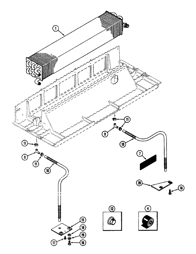 Схема запчастей Case IH 3294 - (9-474) - CAB, AIR CONDITIONING EVAPORATION DRAIN, CAB S/N 12107380 AND AFTER (09) - CHASSIS/ATTACHMENTS