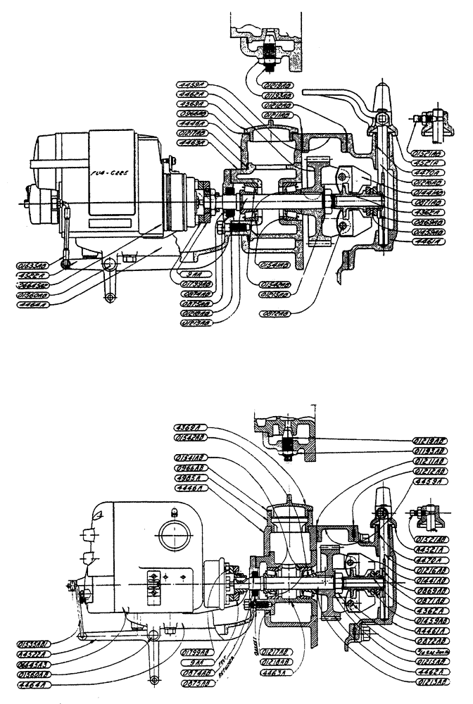 Схема запчастей Case IH L-SERIES - (019) - GOVERNOR AND MAGNETO ASSEMBLY (PRIOR TO TRACTOR NO. L305867) (03) - FUEL SYSTEM