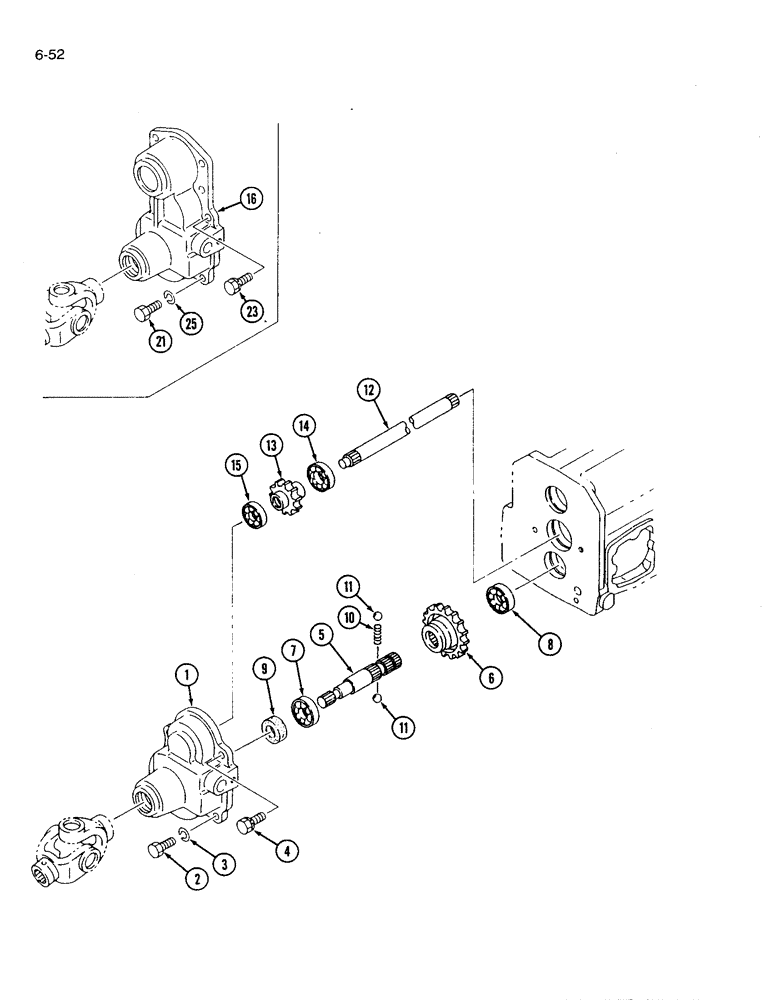 Схема запчастей Case IH 1120 - (6-52) - MFD PTO DRIVE GEARS, STANDARD AND GEAR, LIVE (06) - POWER TRAIN