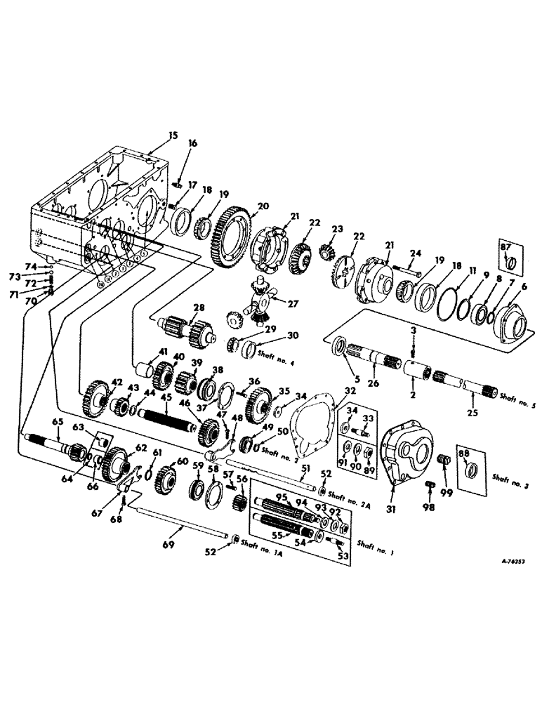 Схема запчастей Case IH 403 - (041) - AXLE, TRANSMISSION (21) - TRANSMISSION