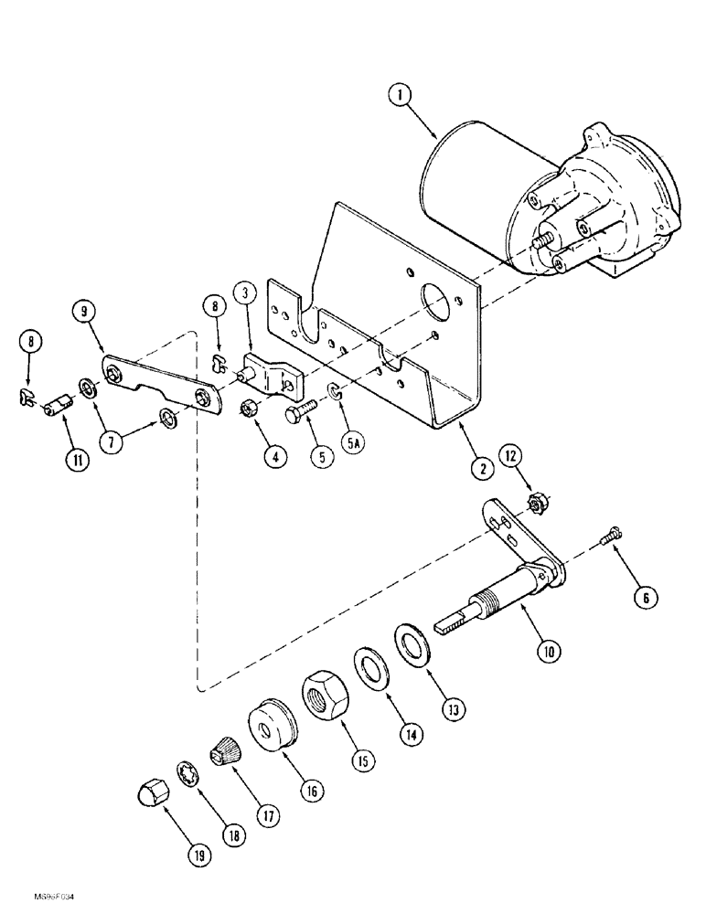 Схема запчастей Case IH 9350 - (4-66) - WIPER DRIVE ASSEMBLY, REAR WINDOW (04) - ELECTRICAL SYSTEMS