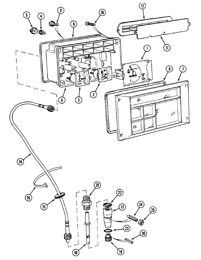 Схема запчастей Case IH 1594 - (4-56) - INSTRUMENT CLUSTER AND CABLE (04) - ELECTRICAL SYSTEMS