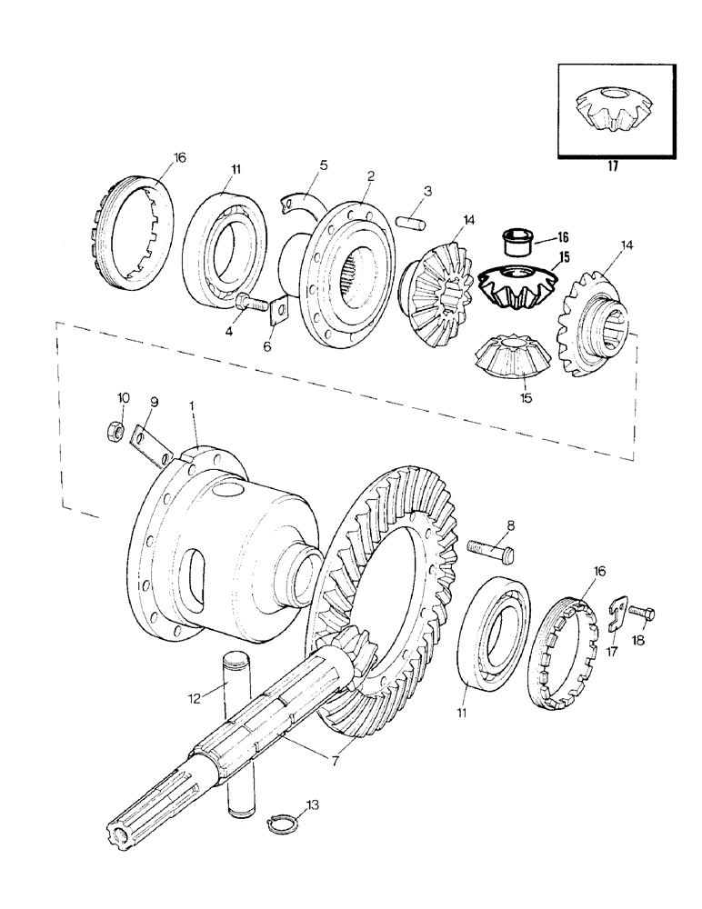 Схема запчастей Case IH 1390 - (D-04) - DIFFERENTIAL (03) - POWER TRAIN