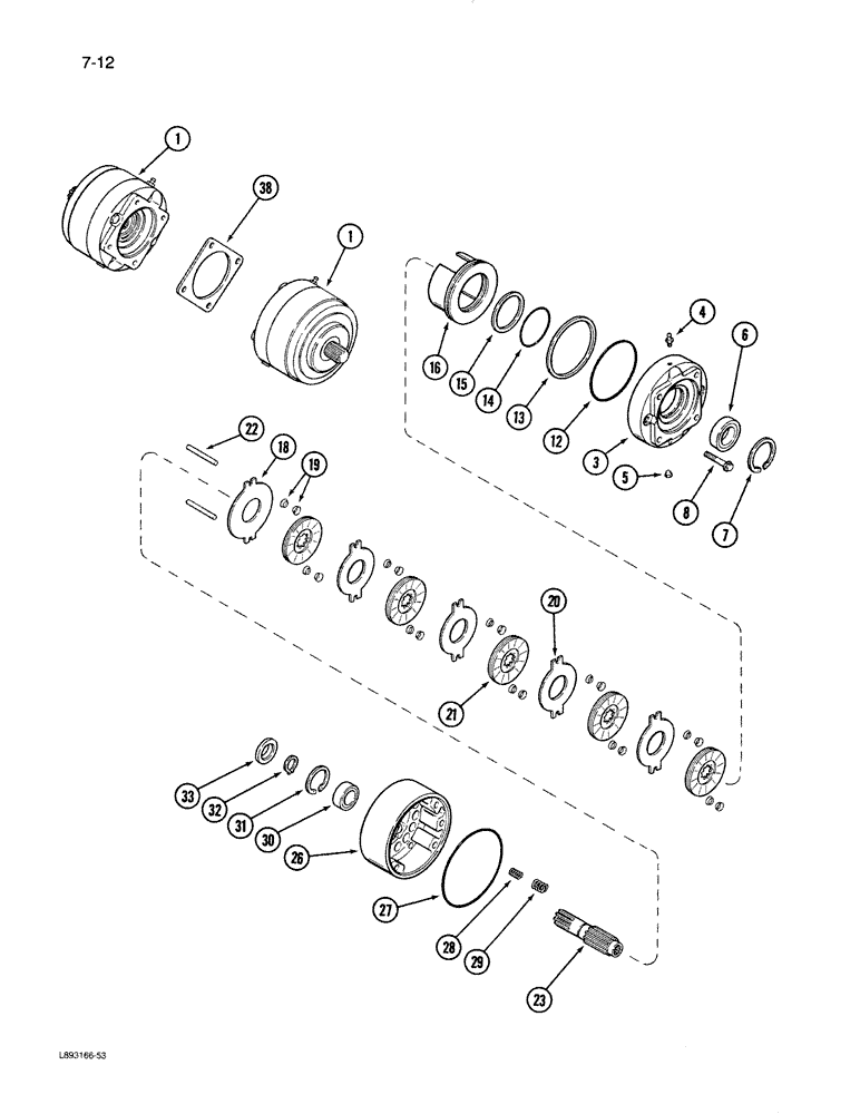 Схема запчастей Case IH 1670 - (7-12) - FAILSAFE BRAKES (5.1) - BRAKES