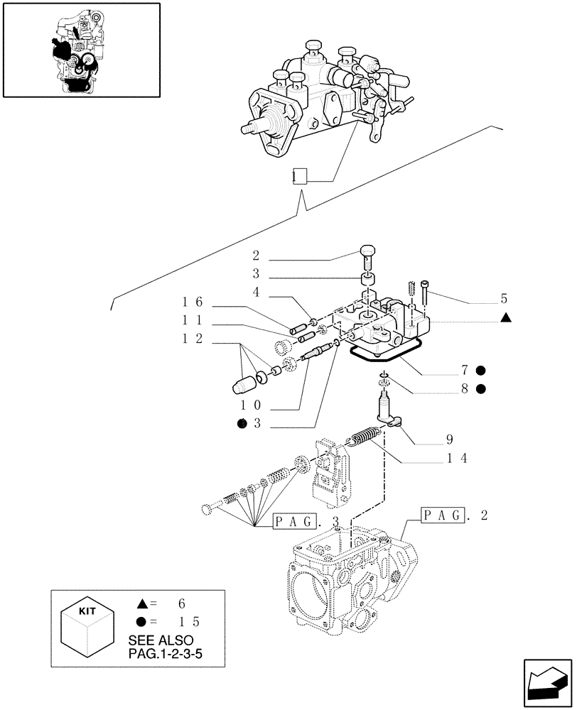 Схема запчастей Case IH JX85 - (0.14.0/01C[04]) - INJECTION PUMP, TOP COVER & ADJUSTMENT SCREW (01) - ENGINE