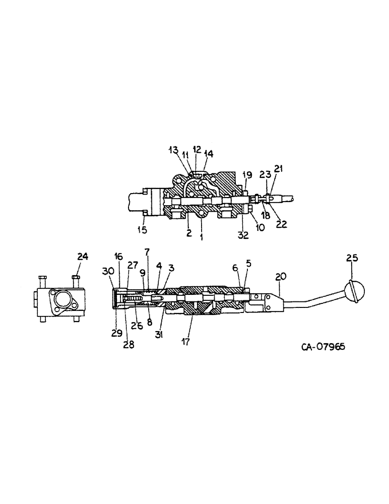 Схема запчастей Case IH 284 - (10-15) - HYDRAULICS, AUXILIARY VALVE, DOUBLE ACTING, FOUR POSITION (07) - HYDRAULICS