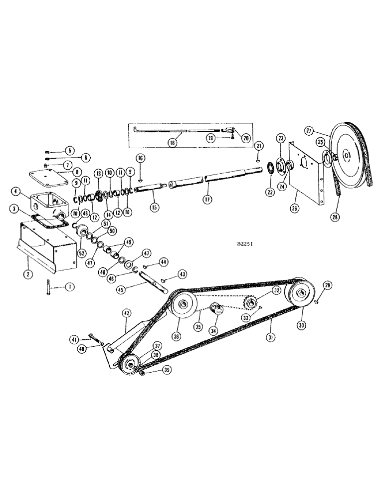 Схема запчастей Case IH 660 - (170) - CONVEYOR DRIVE AND GEAR BOX, 660 SPECIAL COMBINES 