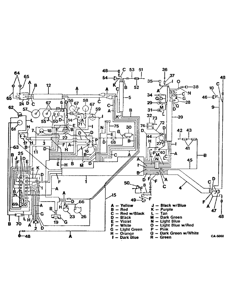 Схема запчастей Case IH 915 - (08-09) - ELECTRICAL, WIRING DIAGRAM, DIESEL ENGINE, S/N 19001 AND ABOVE (06) - ELECTRICAL