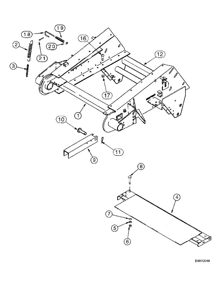 Схема запчастей Case IH 2188 - (9A-34) - FEEDER, LIFT BRACKET AND SUPPORTS (13) - FEEDER