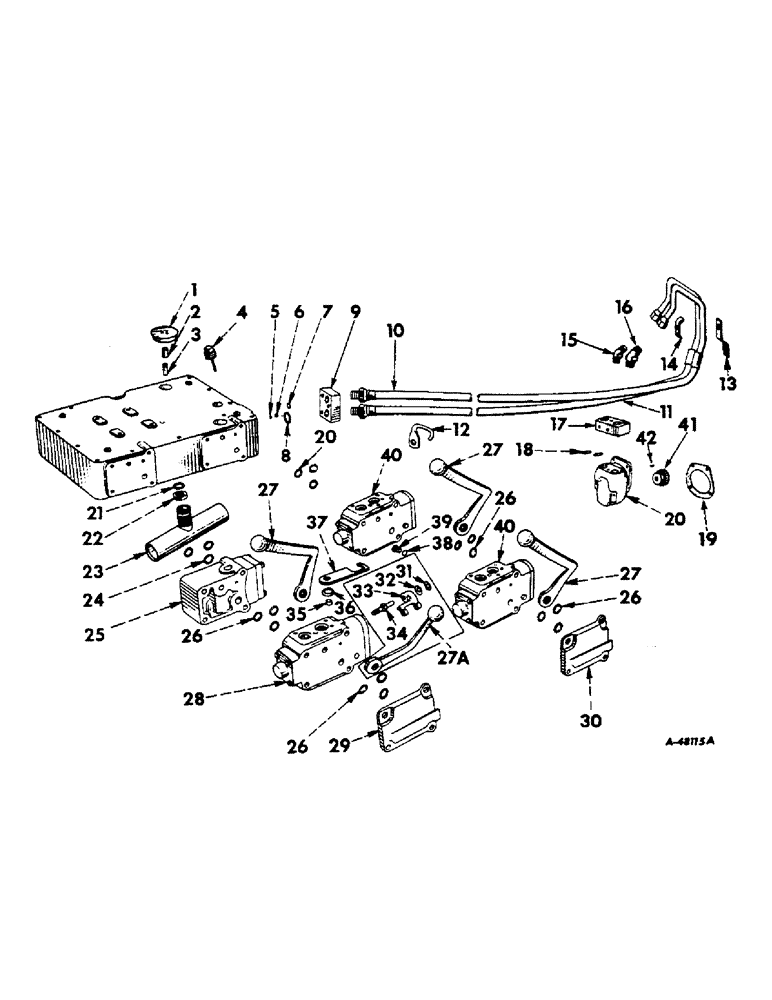 Схема запчастей Case IH 300 - (288) - HYDRAULIC SYSTEM, HYDRA-TOUCH SYSTEM, SPECIAL, HYDRAULIC PUMP, MANIFOLD TUBES, VALVES AND CONTROLS (07) - HYDRAULIC SYSTEM