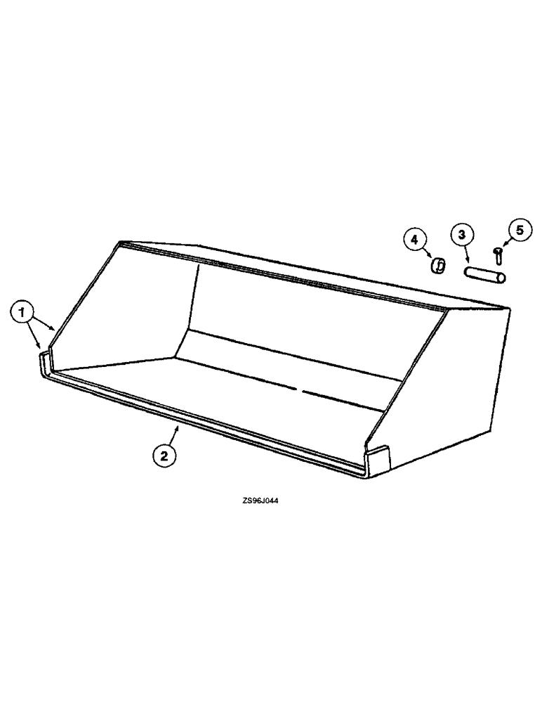 Схема запчастей Case IH 2450 - (5-04) - BUCKET, 96 INCH MATERIAL, 2350 AND 2450 LOADERS 