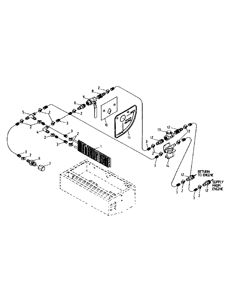 Схема запчастей Case IH 7700 - (B06-45) - HYDRAULIC CIRCUIT, CABIN HEATER Hydraulic Components & Circuits