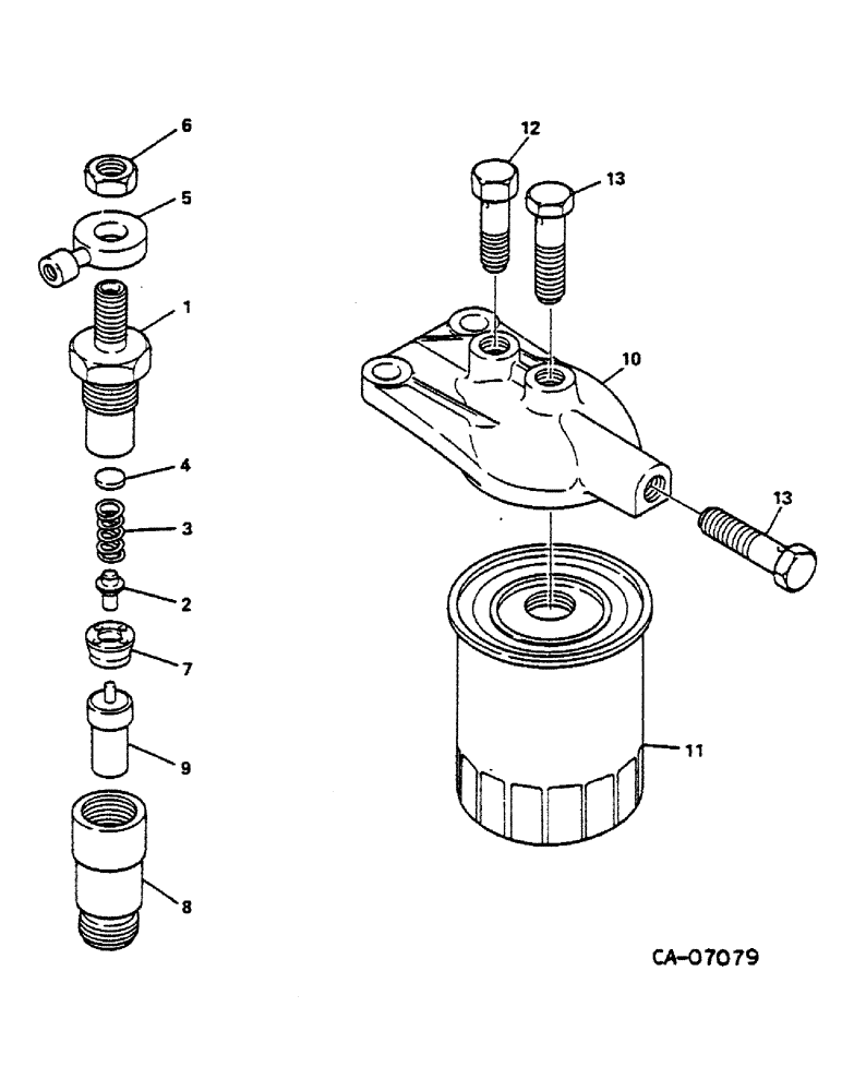 Схема запчастей Case IH 284 - (12-70) - POWER, DIESEL ENGINE, NISSAN, FUEL INJECTION NOZZLE AND FUEL FILTER Power