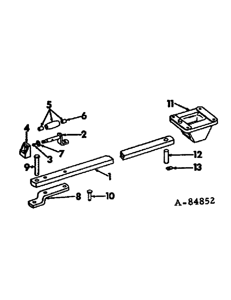 Схема запчастей Case IH 1486 - (09-02[A]) - FRAME, HEAVY DUTY SWINGING DRAWBAR, PART OF FIXED NON-ADJUSTABLE DRAWBAR ATTACHMENT (12) - FRAME