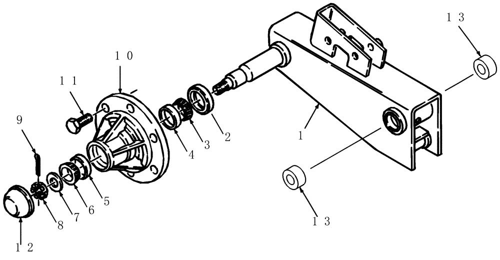 Схема запчастей Case IH DCX91 - (11.01) - SPINDLE (11) - WHEELS