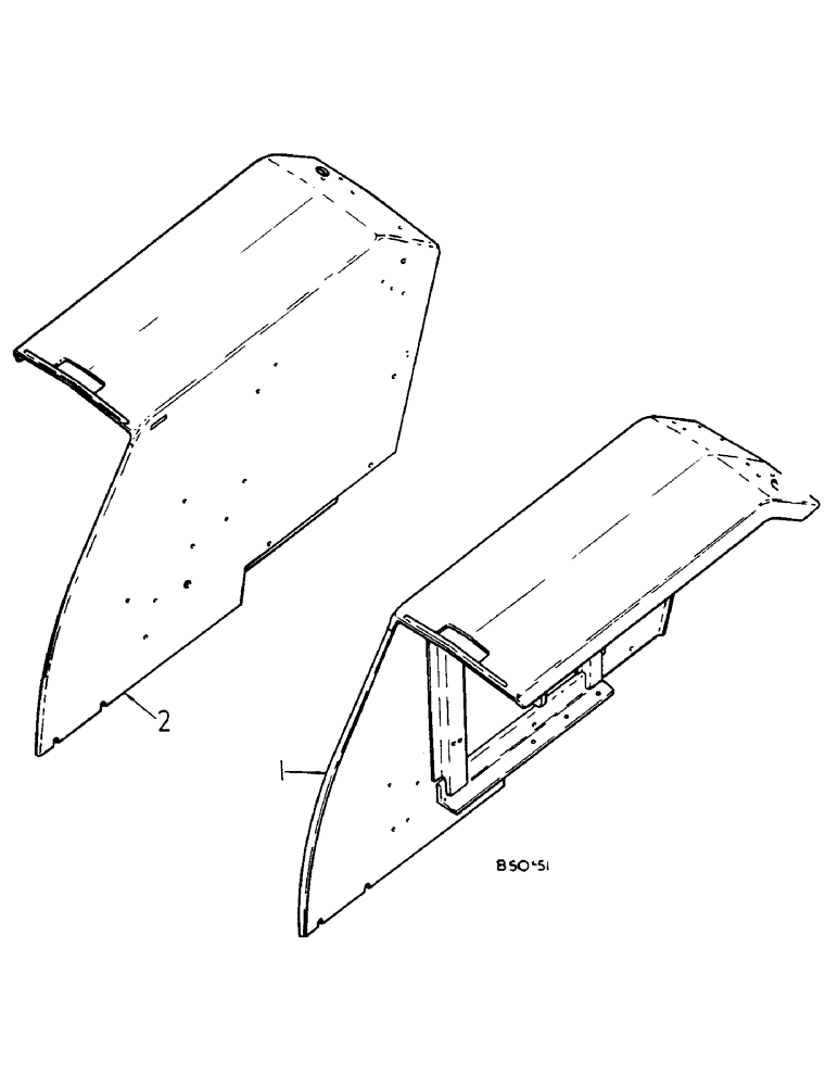 Схема запчастей Case IH 278 - (13-019) - REAR FENDERS, FLAT TOP (05) - SUPERSTRUCTURE