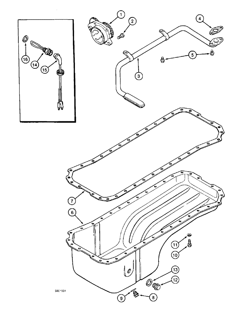 Схема запчастей Case IH 1800 - (2-26) - OIL PUMP & OIL PAN, 6TA-590 ENGINE (01) - ENGINE