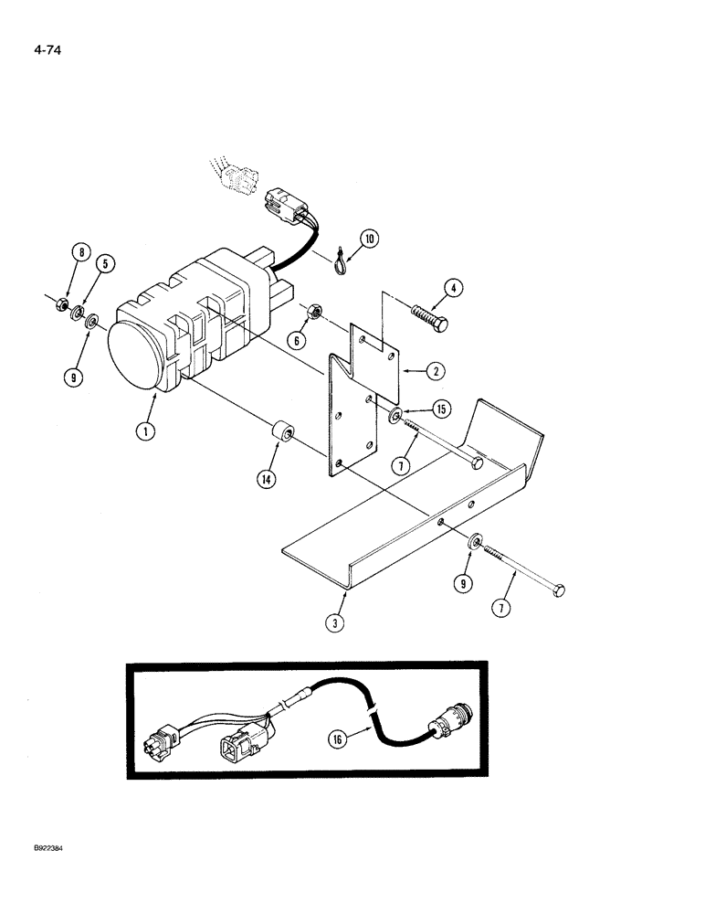 Схема запчастей Case IH 9210 - (4-074) - GROUND SPEED SENSOR (04) - ELECTRICAL SYSTEMS