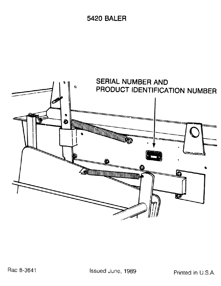 Схема запчастей Case IH 5420 - (1-2) - SERIAL NUMBER AND PRODUCT IDENTIFICATION NUMBER (00) - PICTORIAL INDEX