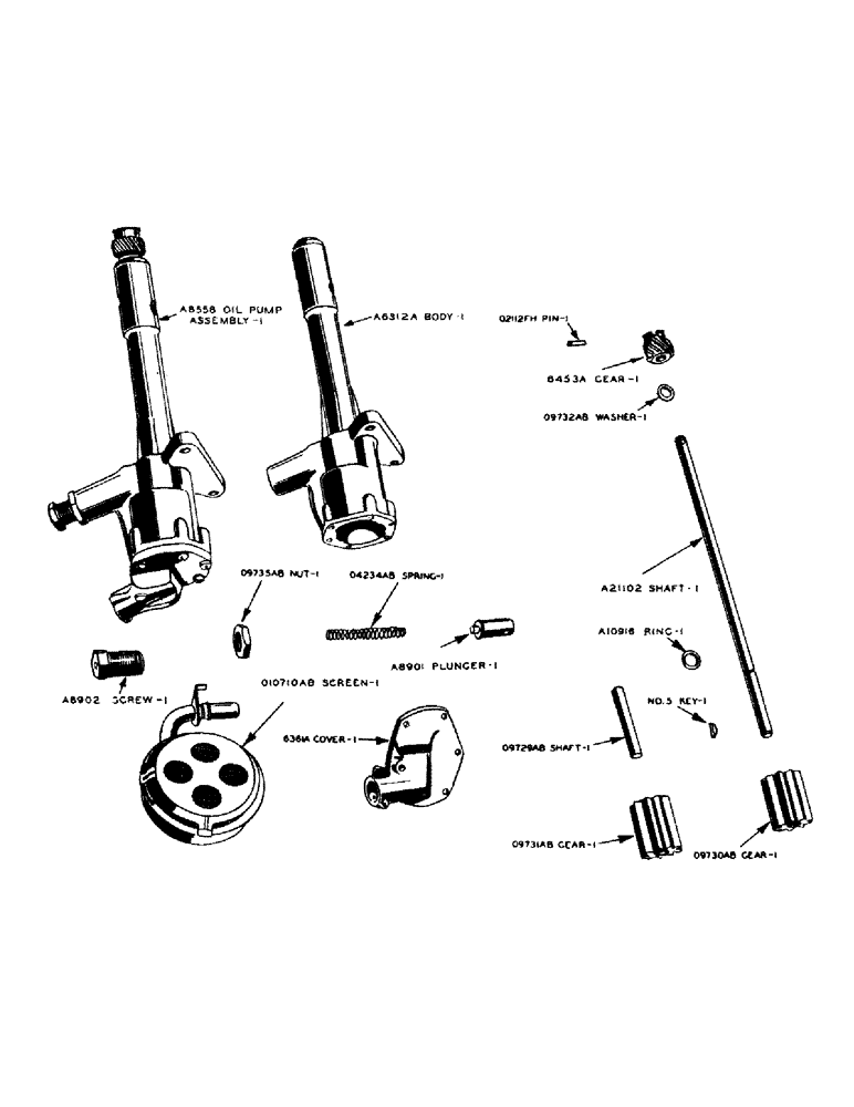 Схема запчастей Case IH 800 - (171) - OIL PUMP (10) - ENGINE