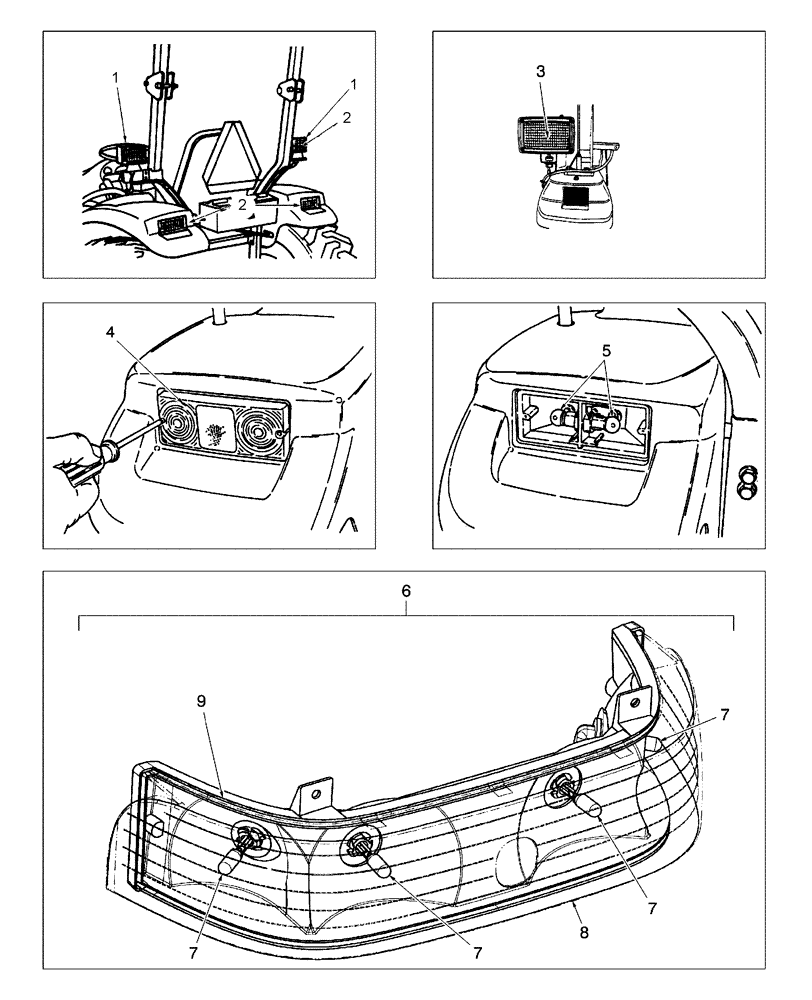 Схема запчастей Case IH DX33 - (11A05) - LIGHTS, DELUXE - BSN HBA0001480 (06) - ELECTRICAL SYSTEMS