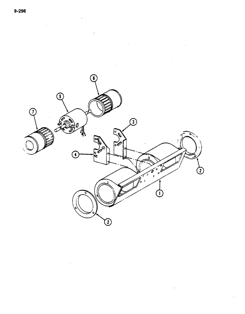 Схема запчастей Case IH 782 - (9-296) - BLOWER ASSEMBLY (09) - CHASSIS ATTACHMENTS