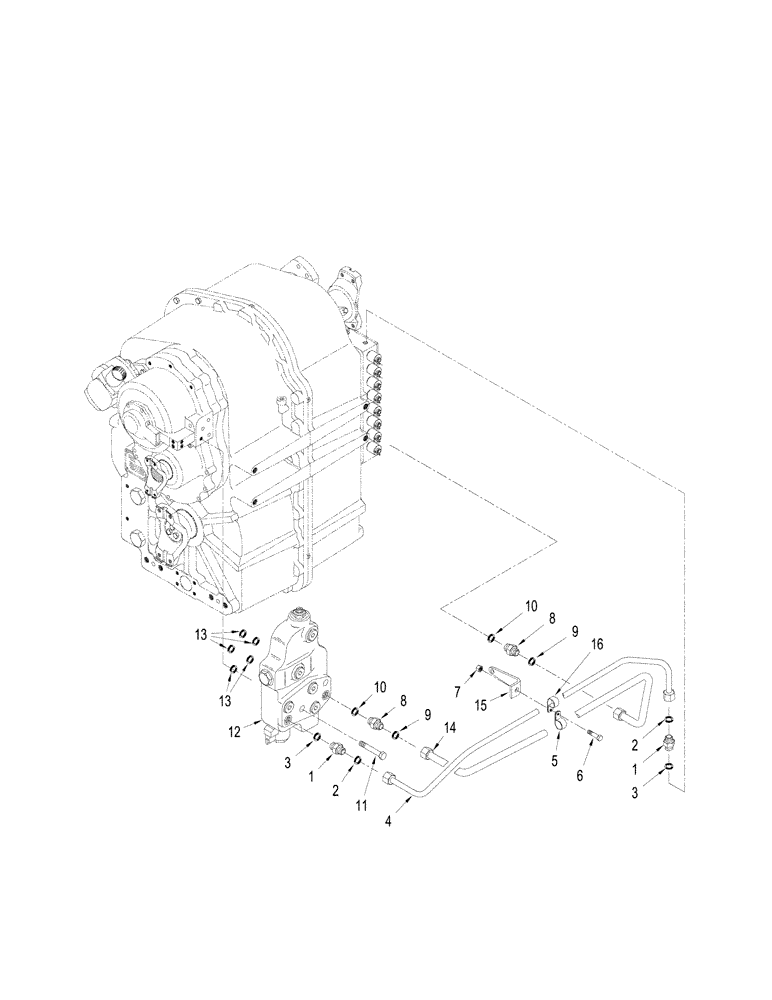 Схема запчастей Case IH STX330 - (06-13) - POWER TAKEOFF - CLUTCH LUBRICATION, WITH POWER SHIFT TRANSMISSION (06) - POWER TRAIN