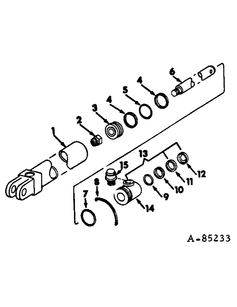 Схема запчастей Case IH 95 - (10-19) - HYDRAULICS, UNIT LIFT HYDRAULIC CYLINDER, 2 X 9-3/4 INCH DOUBLE ACTING (07) - HYDRAULICS