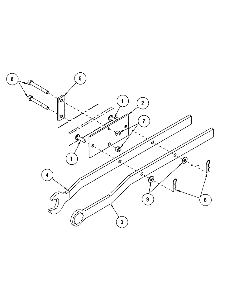 Схема запчастей Case IH CONCORD - (B18) - WALKBEAM WRENCH MOUNTING 