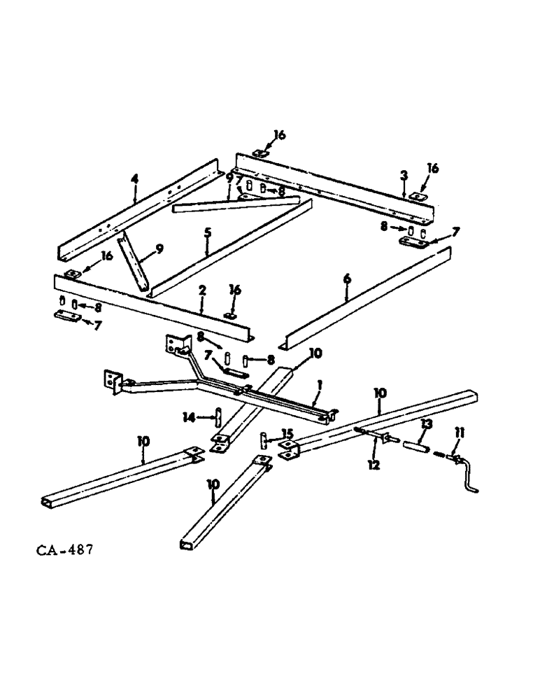 Схема запчастей Case IH 132 - (AE-2) - FRONT AND REAR FRAMES AND REAR 