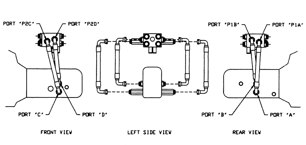 Схема запчастей Case IH TYLER - (05-005) - HYDRAULIC PLUMBING - HYDROSTATIC PUMP, PUMP TO SHIFT BLOCK Hydraulic Plumbing