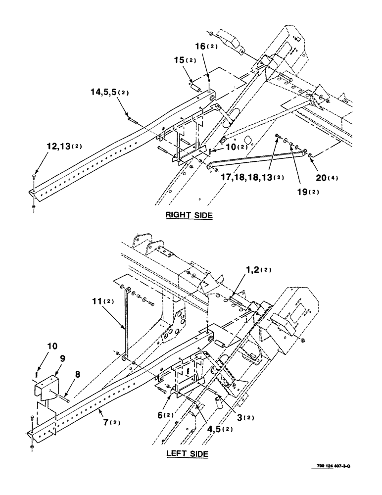 Схема запчастей Case IH 8820 - (3-02) - REEL ARM ASSEMBLY, LEFT AND RIGHT (58) - ATTACHMENTS/HEADERS