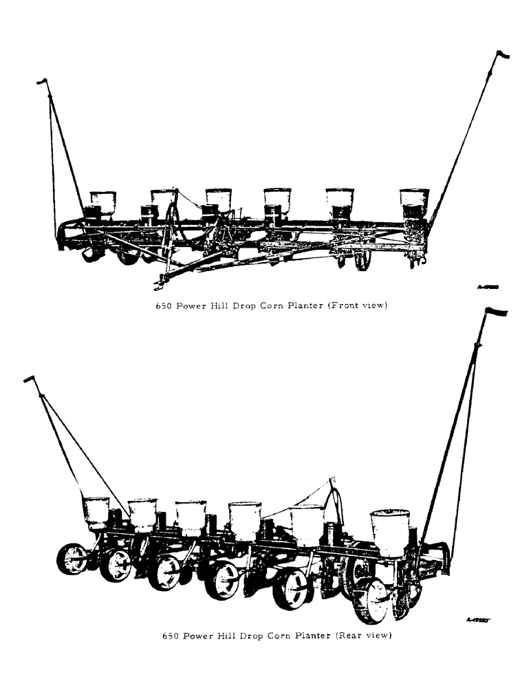 Схема запчастей Case IH 650 - (E-05) - 650 FRONT & REAR VIEWS 