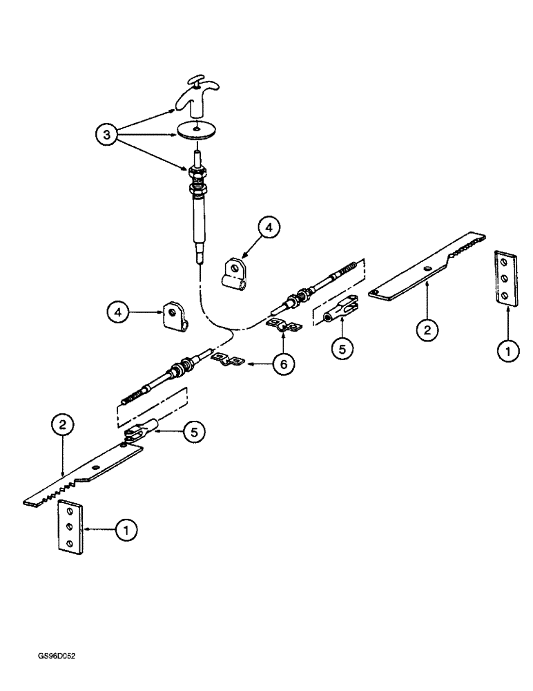 Схема запчастей Case IH 1400 - (7-08) - PARKING BRAKE (5.1) - BRAKES