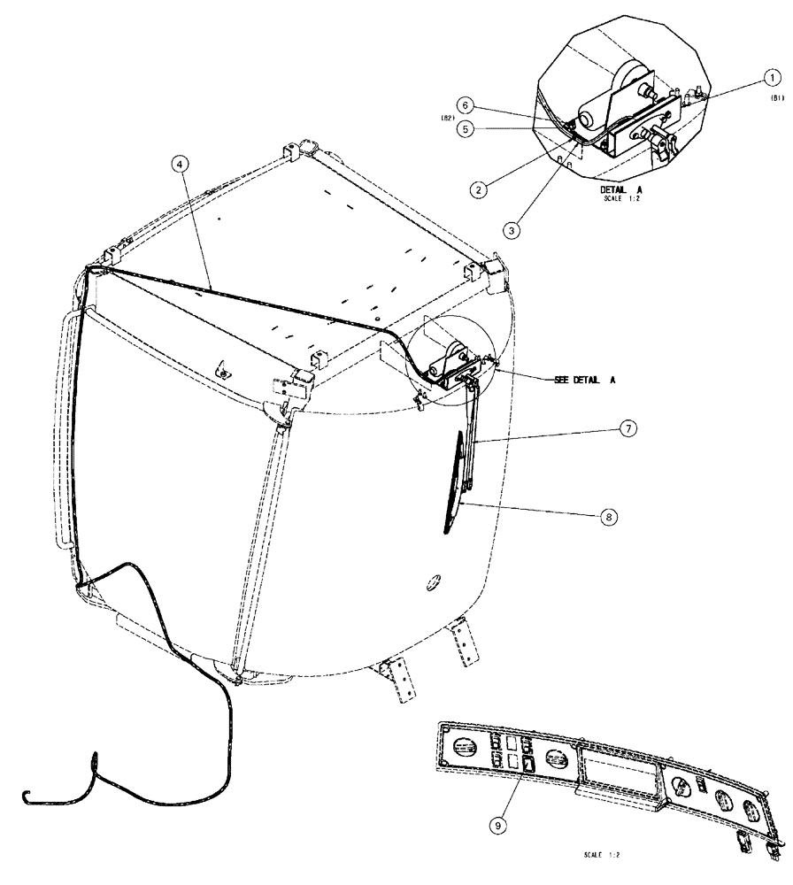 Схема запчастей Case IH SPX4410 - (01-005) - FRONT UPPER WIPER GROUP Cab Interior