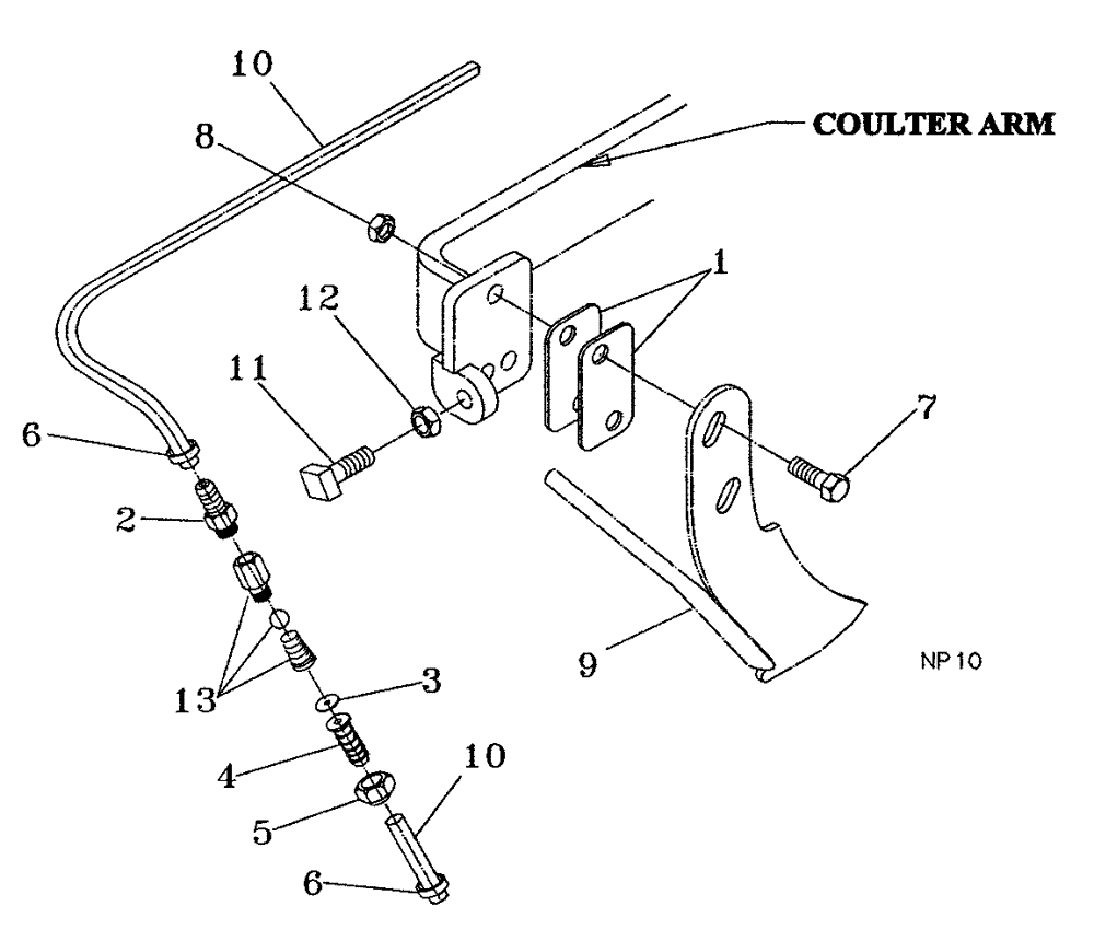 Схема запчастей Case IH 2800 - (75.200.04) - COULTER KNIFE ASSEMBLY (09) - CHASSIS/ATTACHMENTS