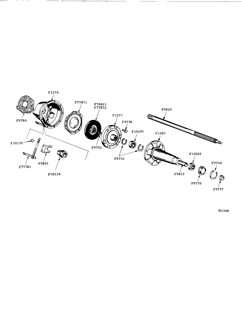 Схема запчастей Case IH 800 - (268) - CLUTCH SHAFT AND HOUSING (18) - CLUTCH