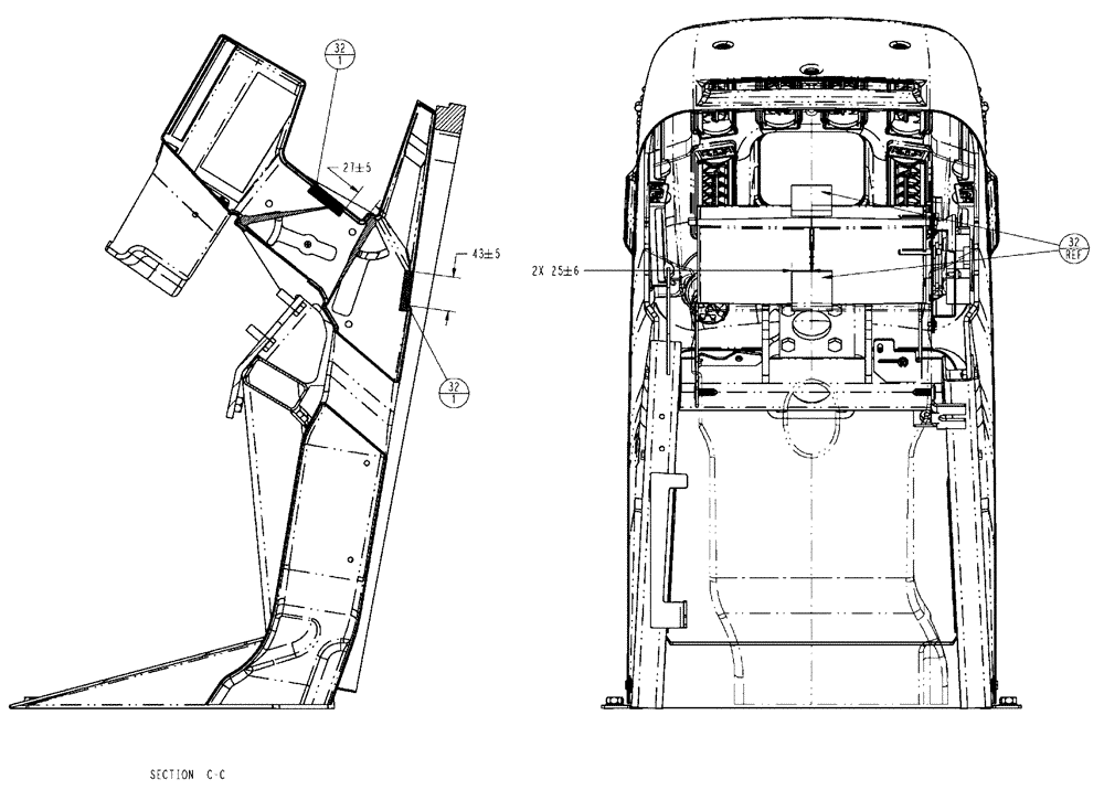 Схема запчастей Case IH FLX4510 - (01-019[04]) - FRONT CONSOLE, HVAC ASSEMBLY (10) - CAB