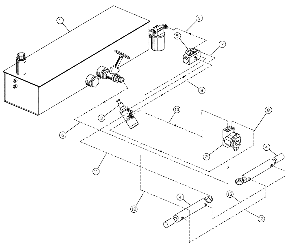 Схема запчастей Case IH 4330 - (06-001) - HYDRAULIC ASSEMBLY (07) - HYDRAULICS