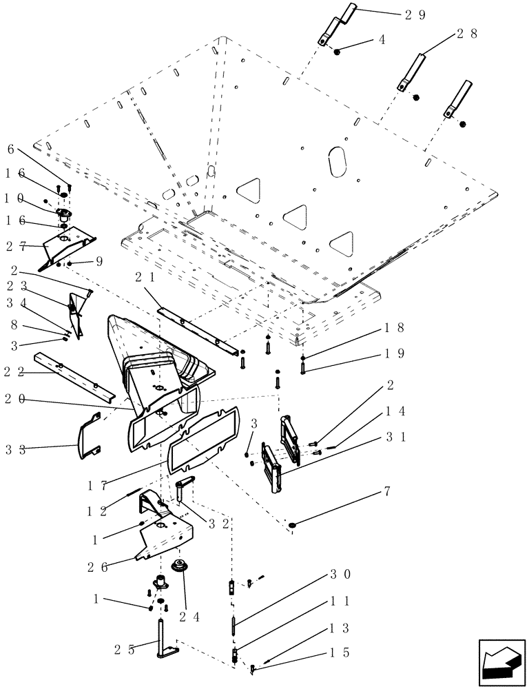 Схема запчастей Case IH ADX3430 - (L.10.E[02]) - AIR PLENUM LEFT HAND L - Field Processing