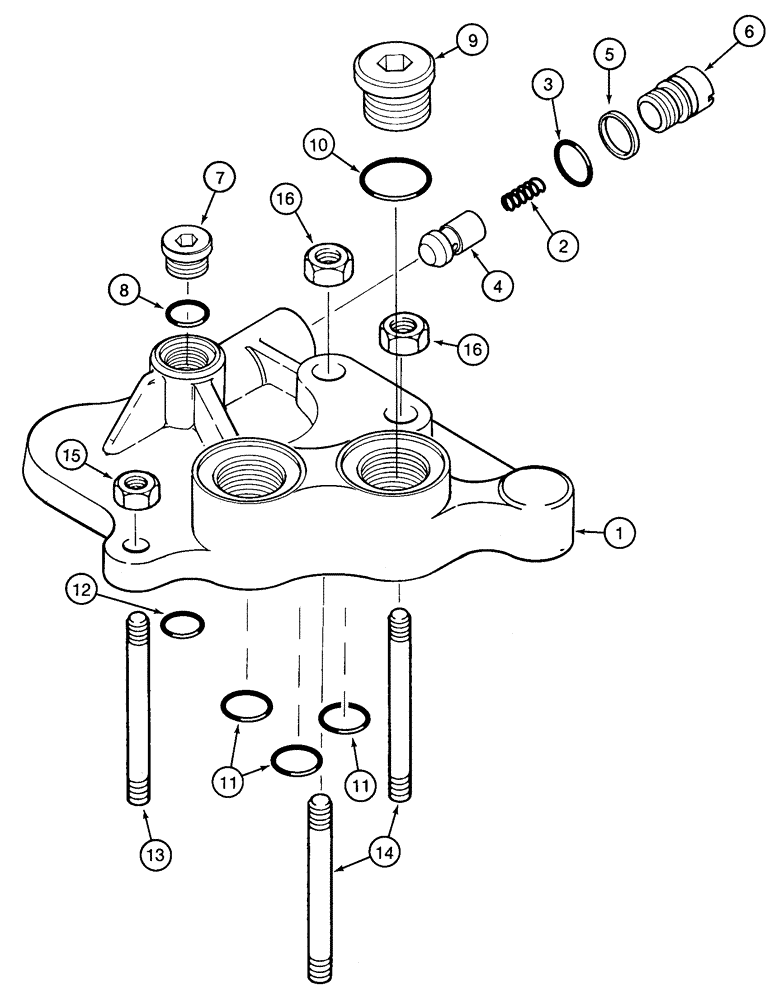 Схема запчастей Case IH 520 - (8-36) - POWER BEYOND PLATE, REMOTE AUXILIARY VALVE END COVER (08) - HYDRAULICS