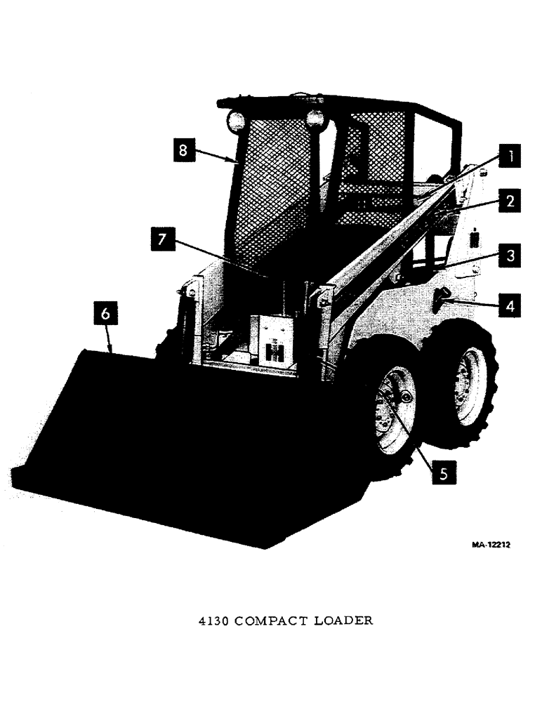 Схема запчастей Case IH 4130 - (005) - INTRODUCTION - MODEL VIEW (00) - GENERAL